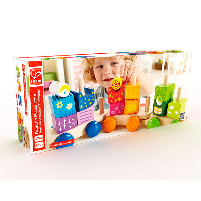 Tren de Bloques de Madera Fantasía de Juguete Hape